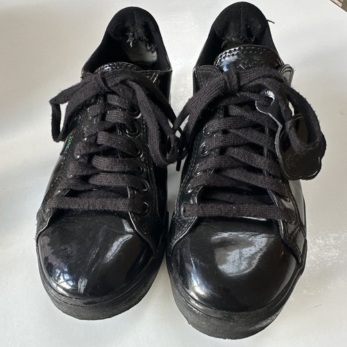 Kickers girls black patent - girls,