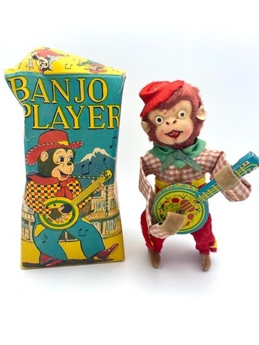 Banjo player windup toy - toy, 1950's
