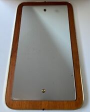 VINTAGE TEAK MIRROR MID CENTURY OBLONG ASYMMETRICAL RETRO DANISH STYLE 1960’S