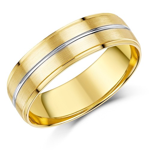 18ct gold wedding ring - 18ct, 6mm