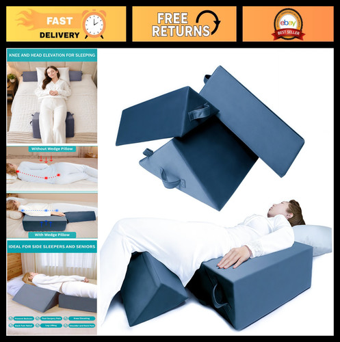 Piece wedge pillow set for - wedge,