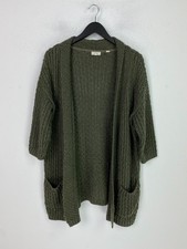 Fat Face Khaki Cable Knit Open
