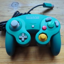 Official Nintendo Gamecube Controller Emerald Green/Blue Tested Working