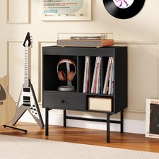 Black Large Record Player