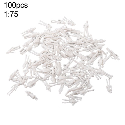 100 pcs miniature model white - 100,