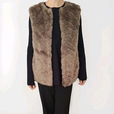 H&M brown Faux Fur Gilet size