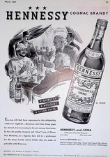 Vtg Print Ad Hennessy Cognac