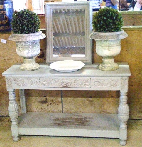 French antique painted console - painted,