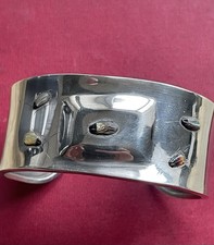 Silver Shibayama Cuff Bangle