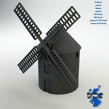 Windmill WW2 Building Tabletop Gaming Railway 3DPrint
