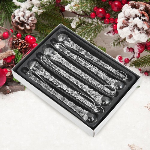 Pieces glass icicle ornament - 6,