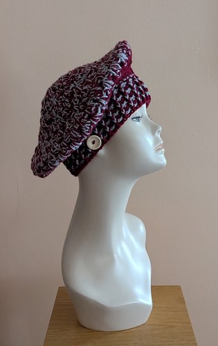 Hand crocheted beret fashion - hand, beret,