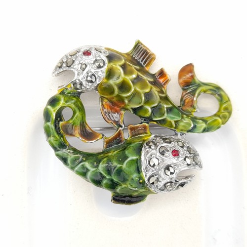 Vintage pisces brooch mid - vintage,