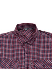 Rohan Men’s Wayfarer Red And Blue Check Long Sleeve Shirt - Size Medium