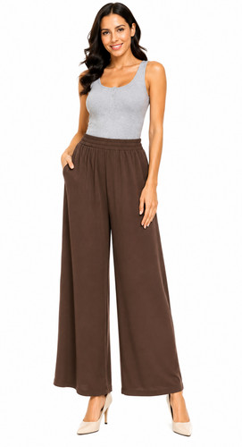 Women plain wide leg palazzo - women's,