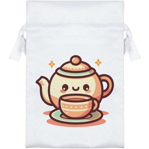 Cute teapot satin drawstring - teapot',