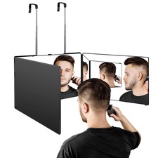 Trifold Vanity Makeup Mirror Portable Travel Adjustable Telescoping Hook Fold