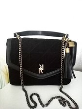 River Island black suedette shoulder bag
