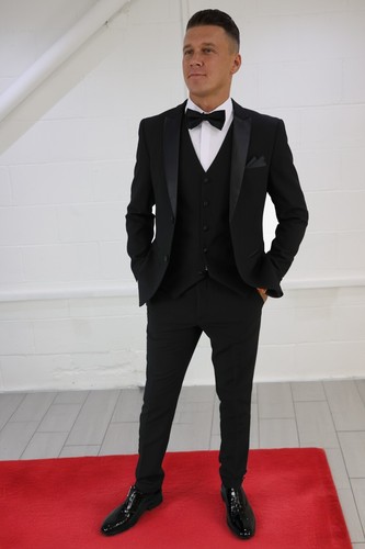 Men black three - men's,
