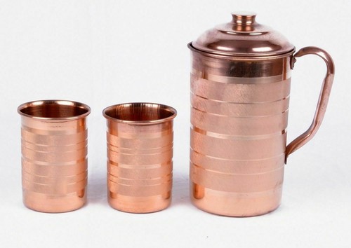 Indian pure copper water jug - indian,