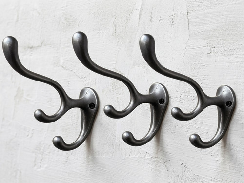 Triple coat hooks antler style - triple,