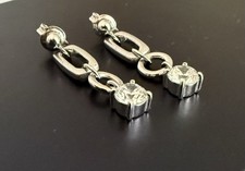 Fossil 925 Sterling Silver Drop Earrings