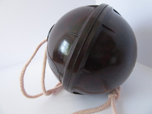 Vintage mottled brown bakelite - brown,