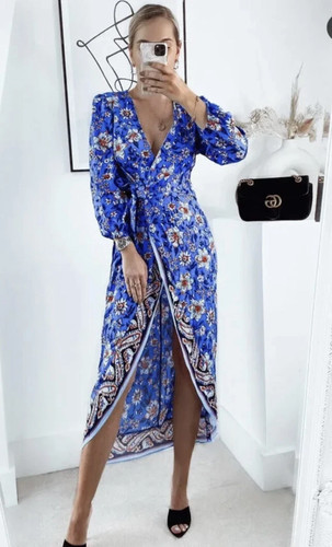 Zara size blue floral - zara, l