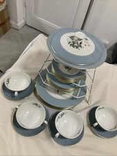 Royal Doulton Rose Elegans, English Translucent China Dinner Set For Four