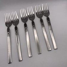 Vintage Oneida Artistic Stainless Steel Starter Dessert Forks Korea 18cm Cutlery