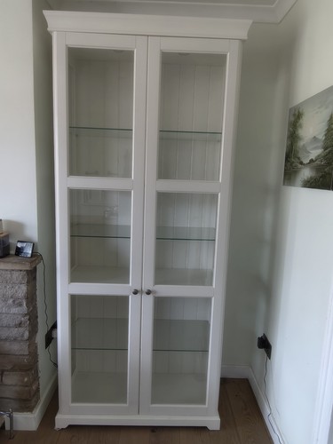 Pair modern glass 2 door - glass,