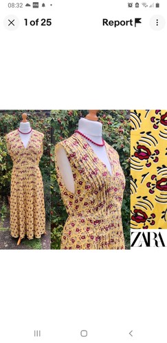 Zara yellow floral - yellow, dress