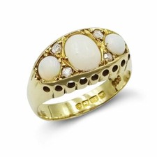 Gold Diamond Ring - Antique