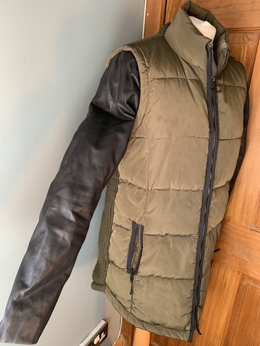 Zara khaki padded jacket with - khaki,