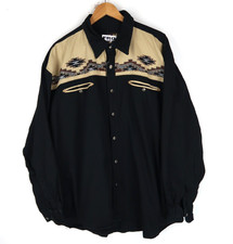 Vintage Denim Aztec Western Shirt Mens Cowboy SZ 3XL (V2139)
