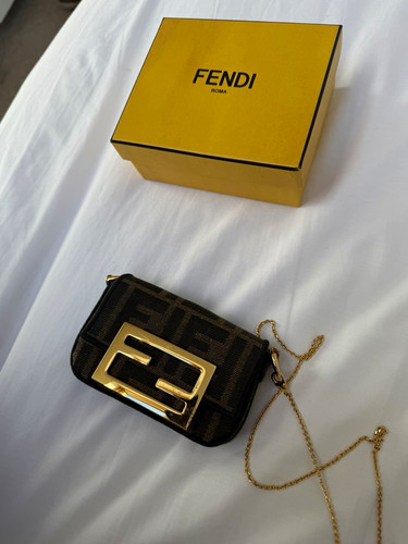 Fendi baguette mini bag gold - fendi,