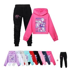 Girls Demon Hunters Hoodies K-POP Kids Sweatshirt Pullover Tops Pants Outfit Set