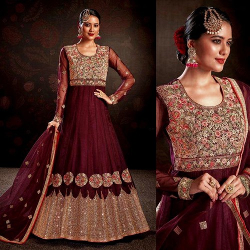 Maroon hvy emb indian - maroon,