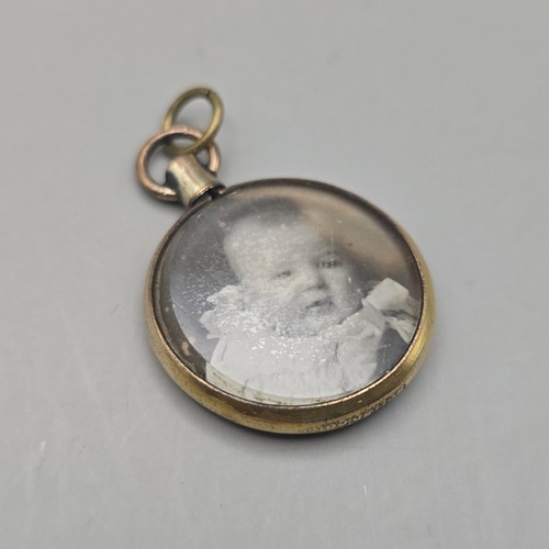 Antique rolled gold glass - rolled,