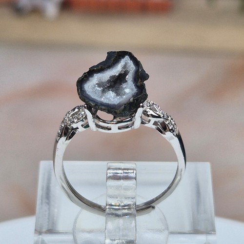 Geode druzy agate adjustable - geode,
