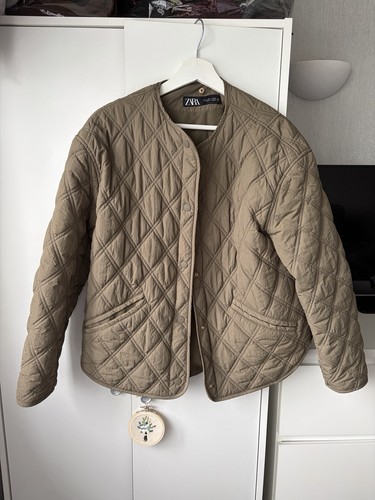 Zara khaki padded jacket with - zara,