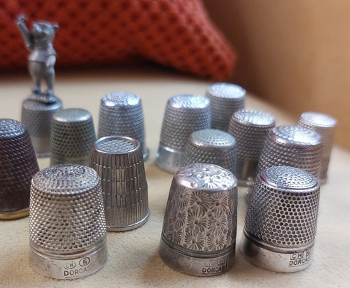 Antique vintage thimbles - &,