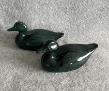 Vintage Pair 2x Jade Green