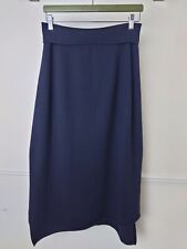 Shirin Guild Black 100% Superfine wool Knitted Midi skirt size Small Asymmetric