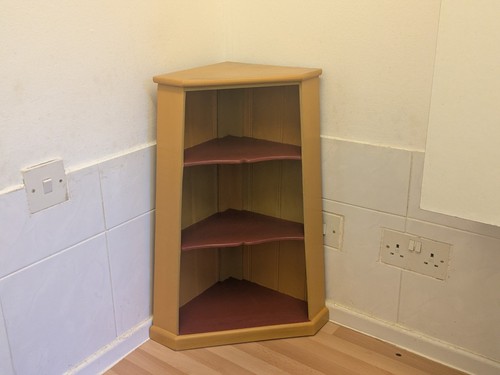 Wooden corner shelf - wooden, unit