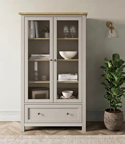 Grey display cabinet glass - grey,