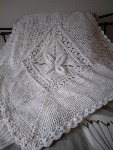 Hand knitted baby - knitted, blanket/