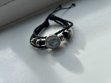 Leeds Rhinos Adjustable Leather Bracelet, Super League Rugby