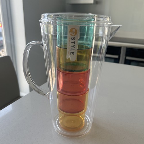 Acrylic jug pitcher with - acrylic, lid