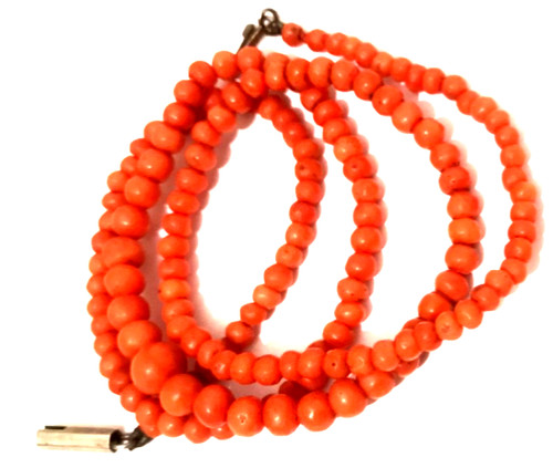 Antique graduated coral bead - antique,